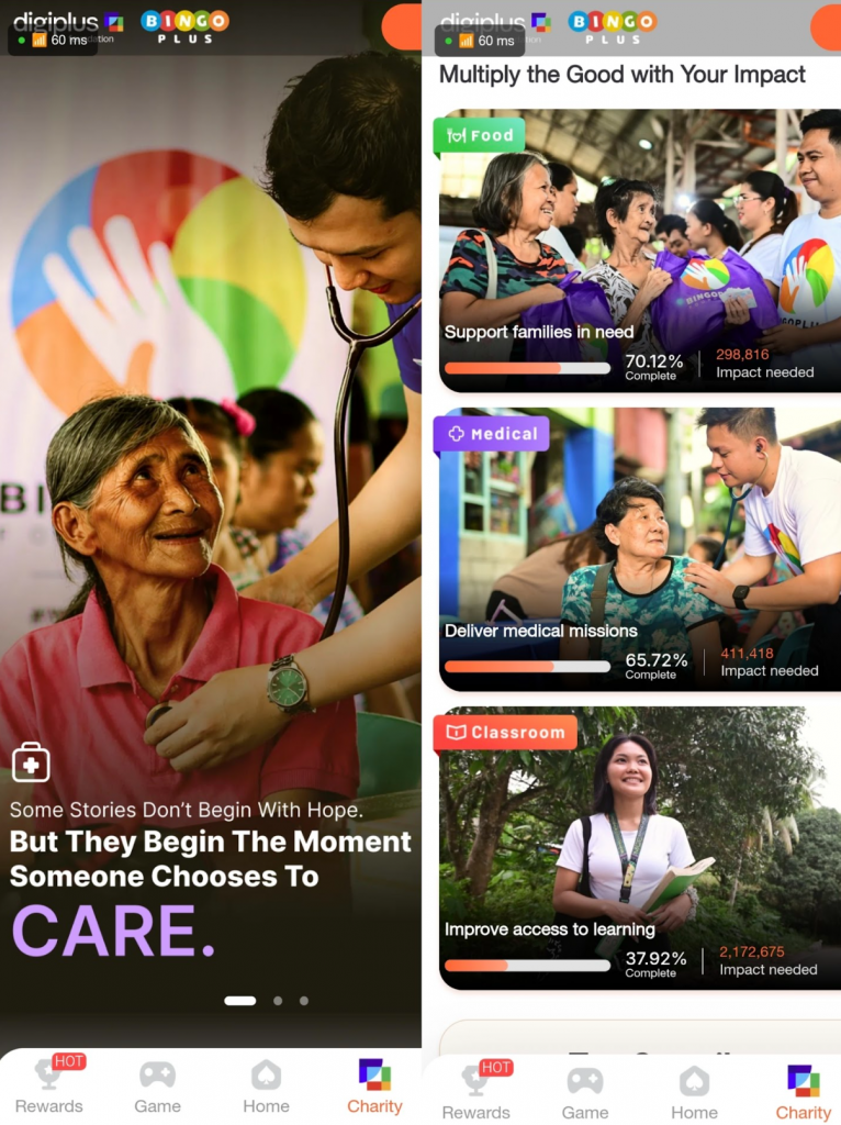 DigiPlus Foundation launches Charity tab on BingoPlus app